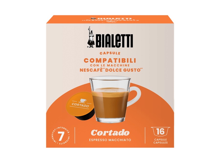 BIALETTI INDUSTRIE 16 Capsule compatibili con le macchine Nescafè "Dolce Gusto" - Cortado