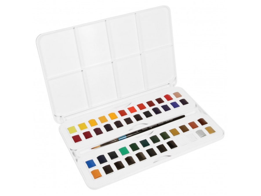 DALER ROWNEY ACQUERELLI AQUAFINE DEMI GODET SCATOLA 48 COLORI