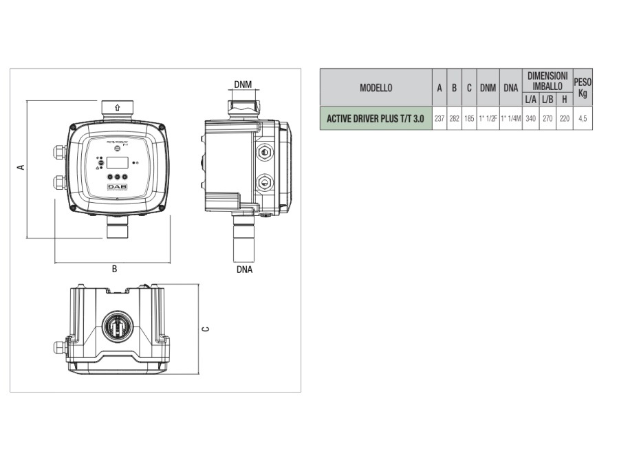 DAB PUMPS Active drive plus T/T 3.0