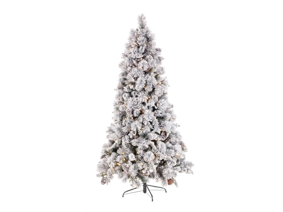 BIZZOTTO Albero di natale Garlenda glitter h 180 cm - 1158 rami 210 led