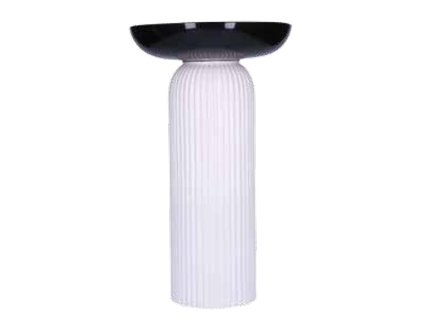 RITUALI DOMESTICI Altea, Vaso L BIANCO TOP NERO