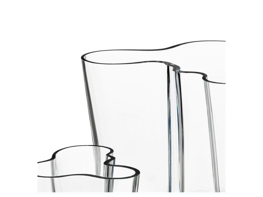 IITTALA Alvar Aalto, set di vasi 160+95 mm trasparente in vetro