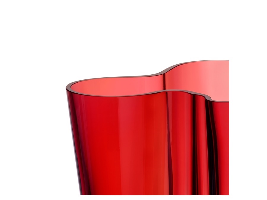 IITTALA Alvar Aalto, vaso mirtillo rosso in vetro 160 mm