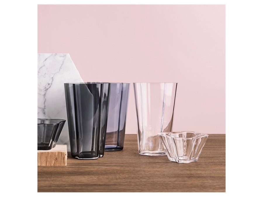 IITTALA Alvar Aalto, vaso trasparente in vetro 220 mm