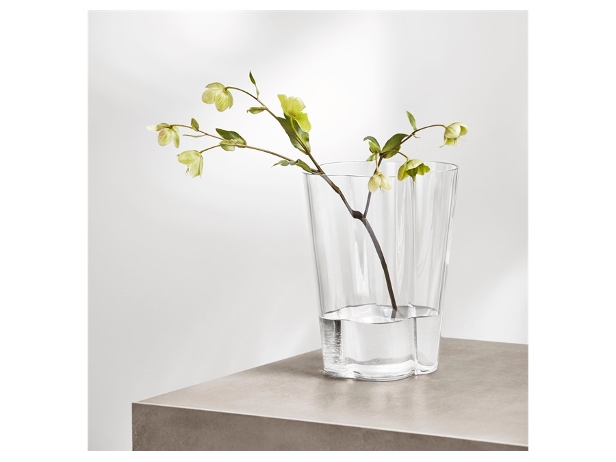 IITTALA Alvar Aalto, vaso trasparente in vetro 270 mm