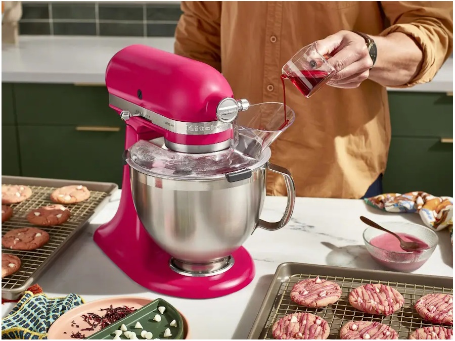 KITCHENAID Artisan, planetaria con testa reclinabile 4,7 Lt, accessori in acciaio inox, Hibiscus