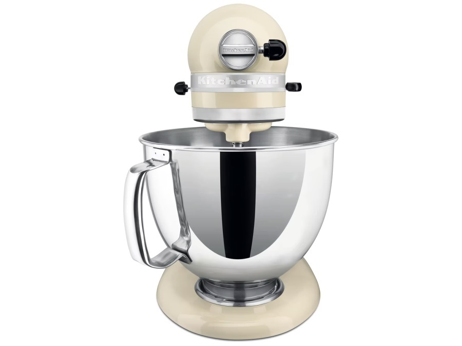 KITCHENAID Artisan, planetaria con testa reclinabile 4,8 Lt, accessori in acciaio inox, almond cream