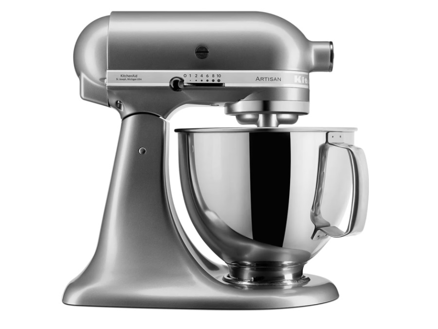 KITCHENAID Artisan, planetaria con testa reclinabile 4,8 Lt, accessori in acciaio inox, contour silver