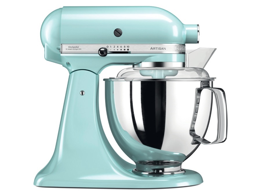 KITCHENAID Artisan, planetaria con testa reclinabile 4,8 Lt, accessori in acciaio inox, Ice Blue