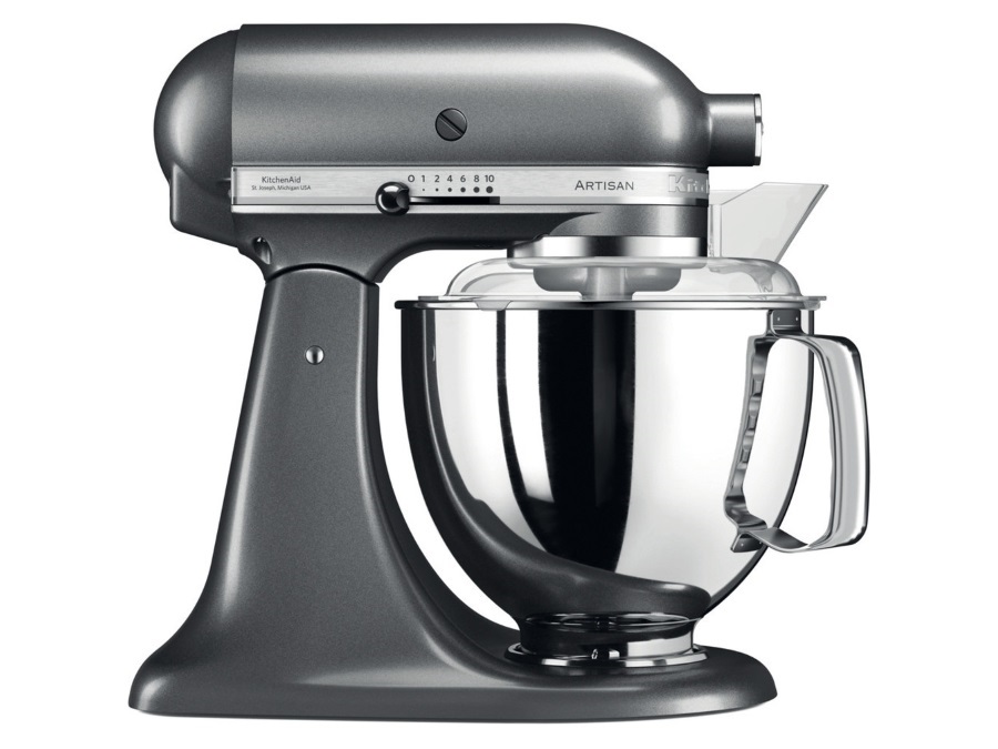 KITCHENAID Artisan, planetaria con testa reclinabile 4,8 Lt, accessori in acciaio inox, Silver