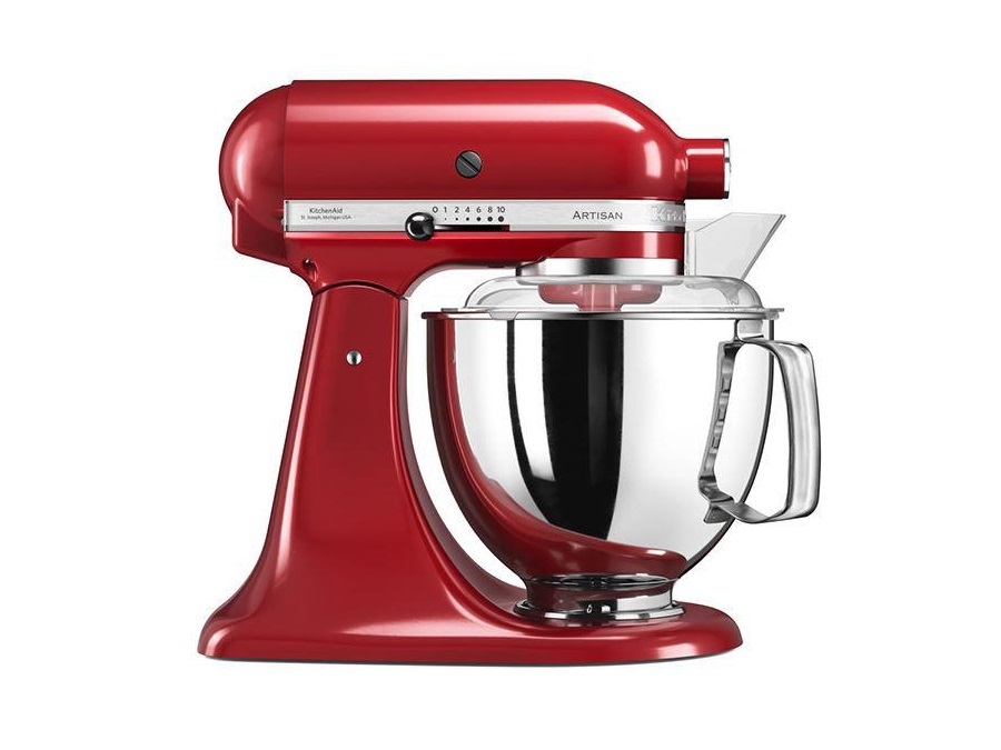 KITCHENAID Artisan, planetaria con testa reclinabile 4,8 Lt, con accessori, Empire Red