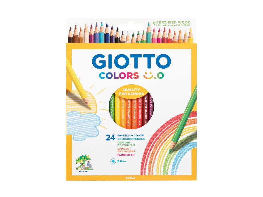 GIOTTO Astuccio 24 matite colorate, colors 3.0