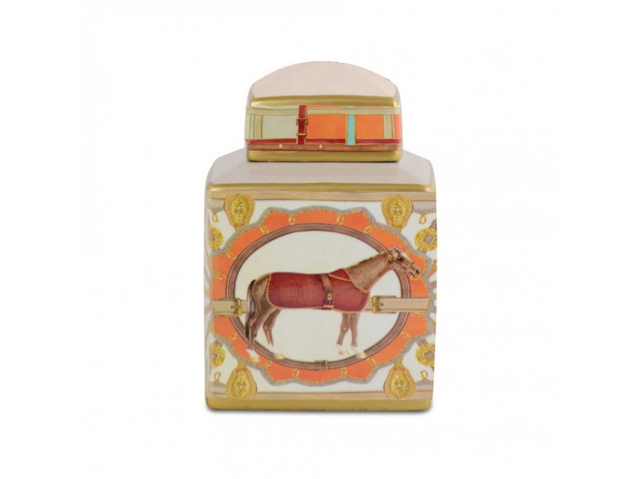 BACI MILANO Baci milano - horse 01 - vaso potiche, 15x15x22 cm