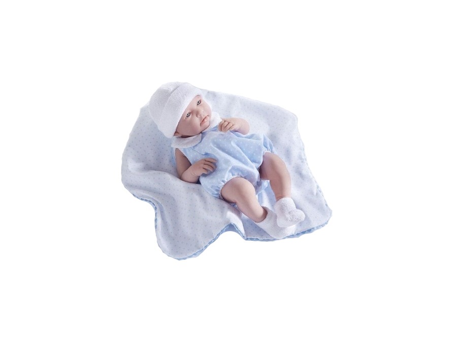 JC TOYS Bebe con tutina azzurra