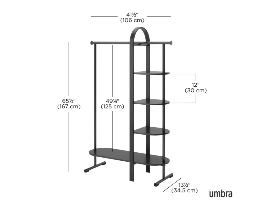 UMBRA Belwood, porta abiti - nero