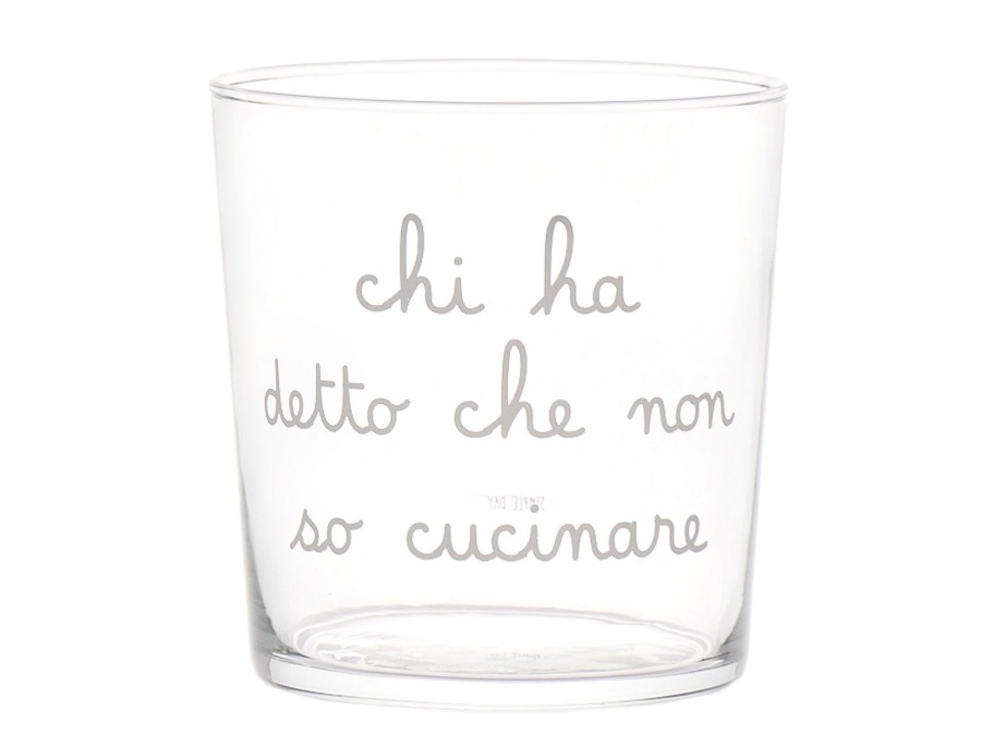 SIMPLE DAY LIVING & LIFESTYLE Bicchiere chi ha detto che non so cucinare, 35,5 cl