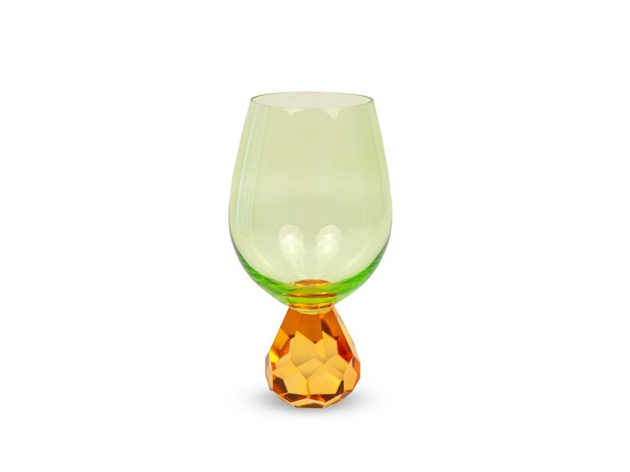 WD LIFESTYLE Bicchiere cocktail in vetro, verde-arancio