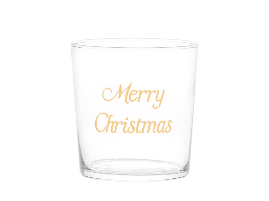 SIMPLE DAY LIVING & LIFESTYLE Bicchiere merry christmas oro, 35 cl