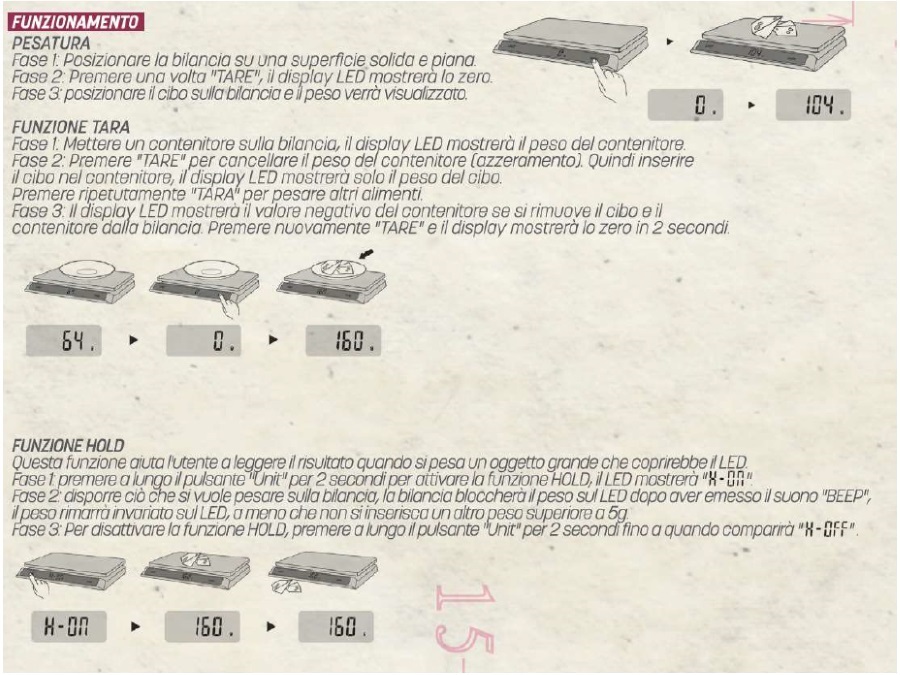 ILSA Bilancia digitale professionale da cucina 15 Kg