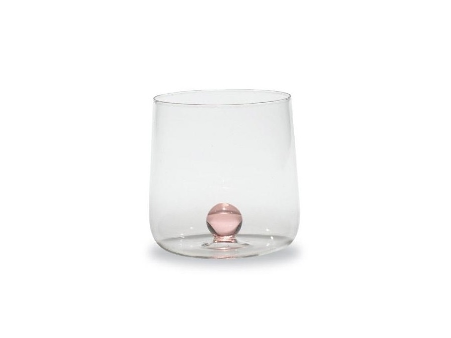 ZAFFERANO S.R.L. Bilia, Bicchiere tumbler trasparente/rosa