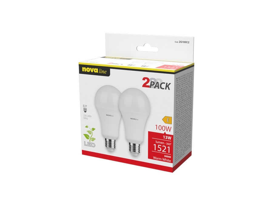 NOVA LINE Bipack Led Goccia 13W - 3000 K