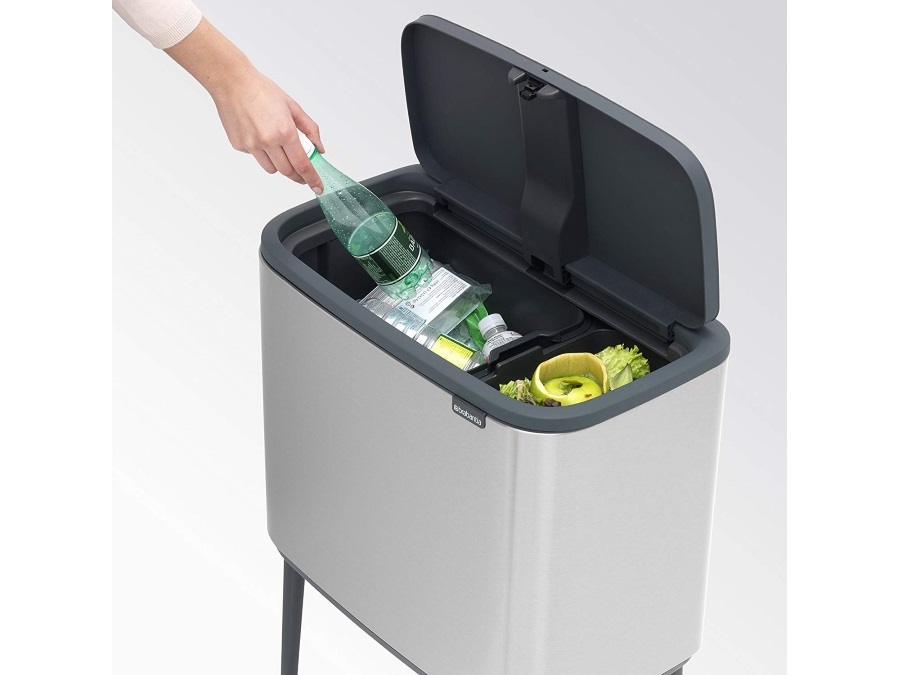 BRABANTIA Bo touch bin pattumiera 11 + 23 litri - matt steel