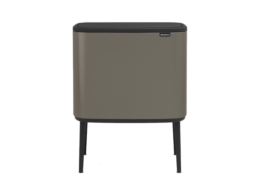 BRABANTIA BO TOUCH BIN Pattumiera 11 + 23 litri - Platinum