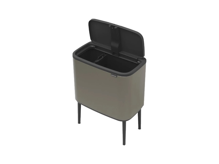 BRABANTIA BO TOUCH BIN Pattumiera 11 + 23 litri - Platinum