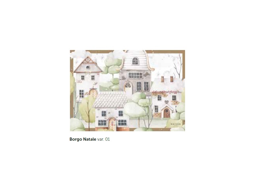 MAISON SUCREE Borgo Natale, tovaglietta americana in vinile 33x45 cm