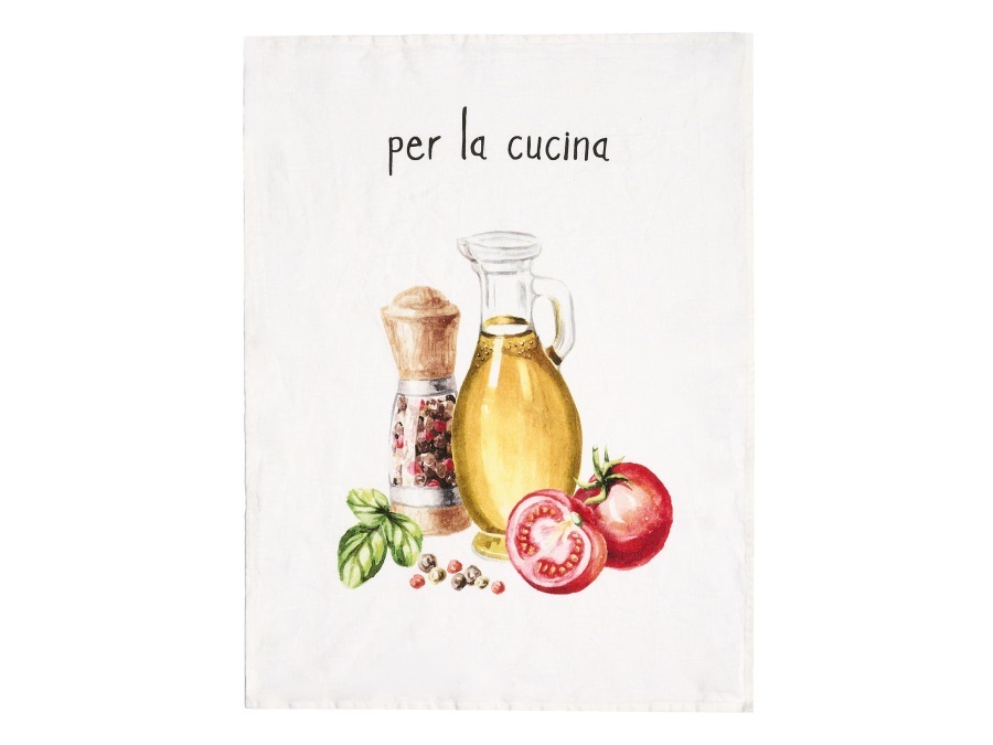 SIMPLE DAY LIVING & LIFESTYLE Canovaccio lino 50x68 cm, bianco per la cucina olio