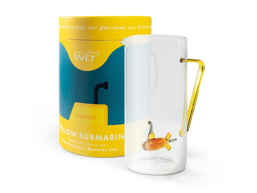 WD LIFESTYLE CARAFFA IN VETRO "yellow submarine"