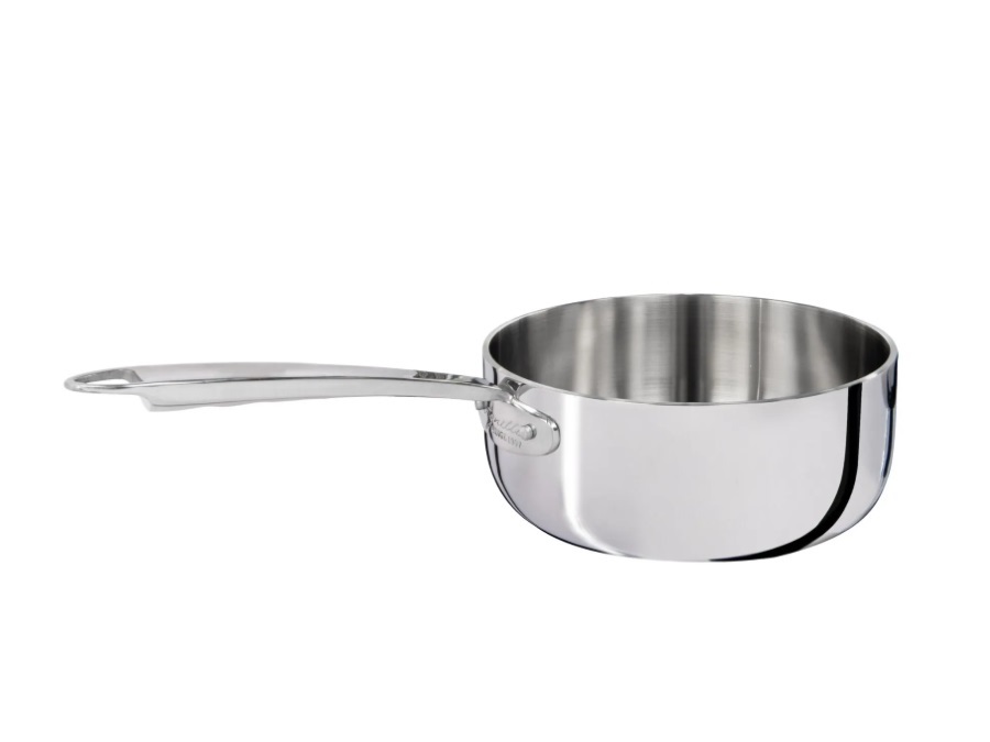 PENTOLE AGNELLI Casseruola Alta Alu-inox 5-PLy per induzione con un manico, Ø 20 cm