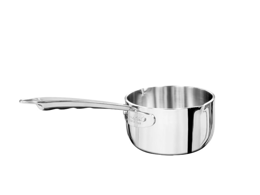 PENTOLE AGNELLI Casseruola Alta Alu-inox 5-PLy per induzione con un manico e due beccucci