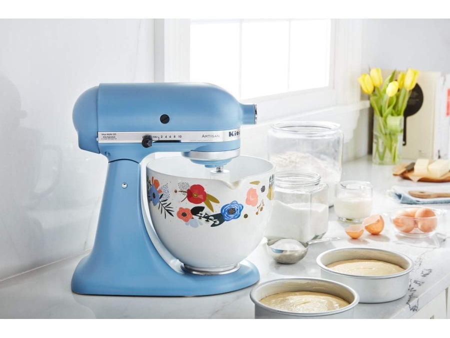 KITCHENAID Ciotola in ceramica vetrificata al titanio Scandi Floral, 4,7 L