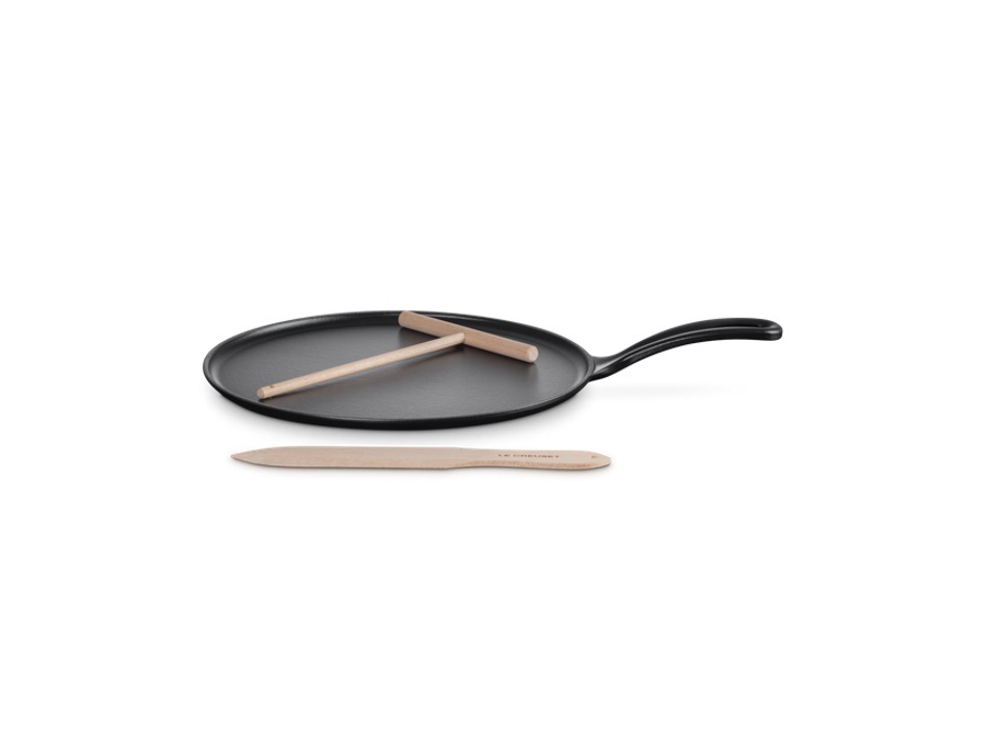 LE CREUSET Classic, crepiera rotonda piccola in ghisa vetrificata 27 cm - nero matt