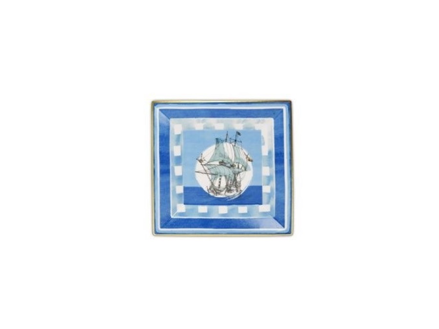 BACI MILANO coastal living - svuotatasche quadrato 18x18 cm, azzurro