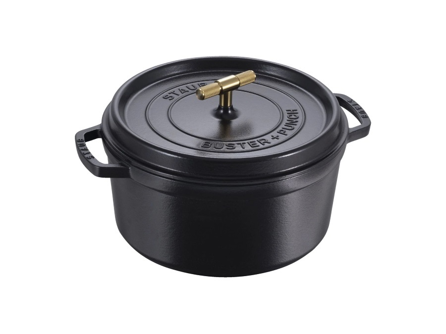 STAUB Cocotte buster+punch nero/oro, Ø 28 cm