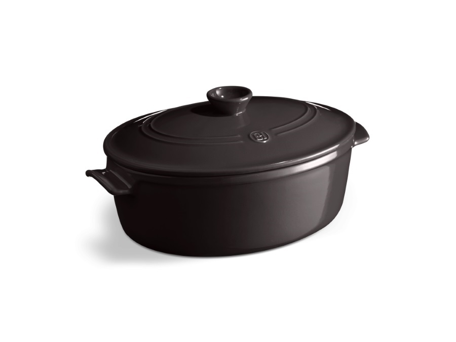 EMILE HENRY-EMILE & CO Cocotte ovale 6 lt - fusain