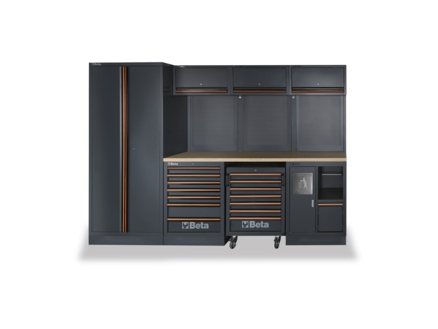 BETA UTENSILI Combinazione arredo officina C45PRO W, con 268 utensili