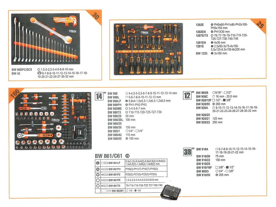 BETA UTENSILI Combinazione arredo officina C45PRO X, con 268 utensili