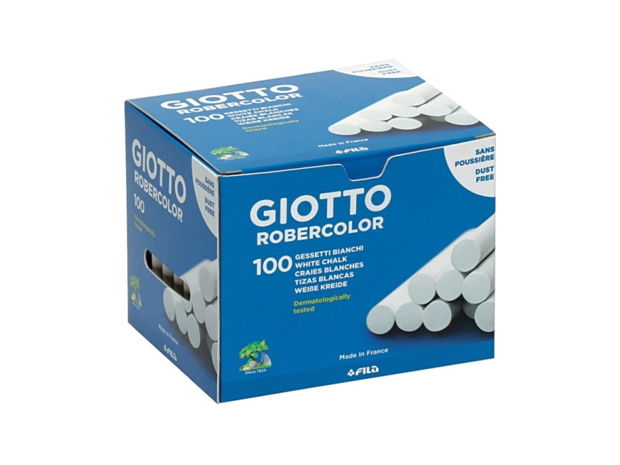 GIOTTO Confezione 100 gessi, robercolor, bianco