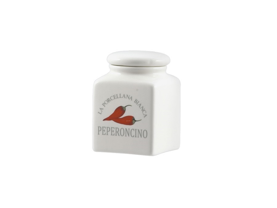 LA PORCELLANA BIANCA Conserva, barattolo peperoncino 6,5x6xh9 cm, 175 cc