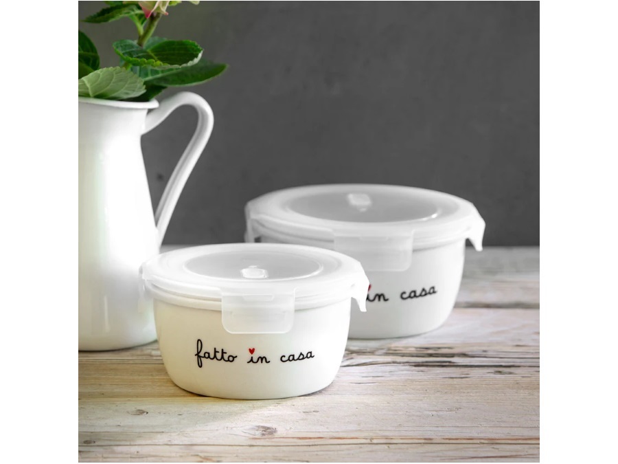 SIMPLE DAY LIVING & LIFESTYLE Contenitore rotondo fatto in casa - tg. L Ø14,8x6,6 cm