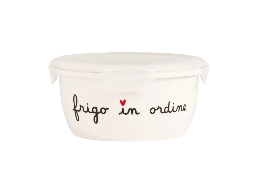 SIMPLE DAY LIVING & LIFESTYLE Contenitore rotondo frigo in ordine - tg. XL Ø16,5x7,3 cm