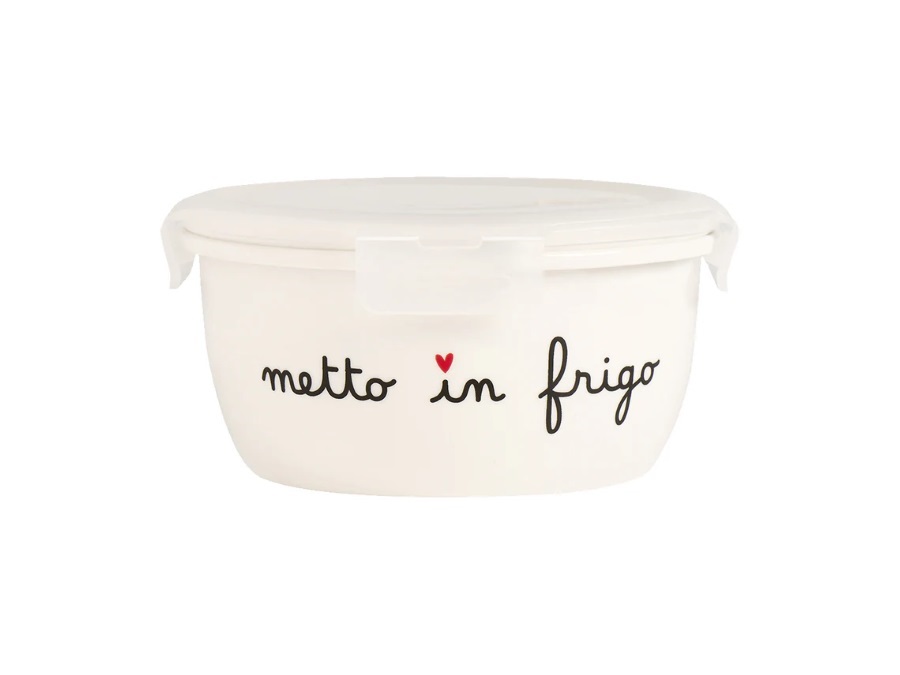 SIMPLE DAY LIVING & LIFESTYLE Contenitore rotondo metto in frigo - tg. XL Ø16,5x7,3 cm