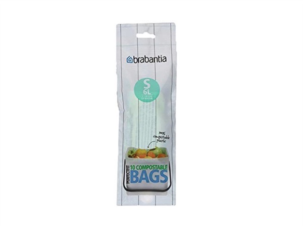 BRABANTIA Sacchi spazzatura brabantia bin liner cod. s, 6l(38x35 cm), bianco, rotolo da 60 sacchetti