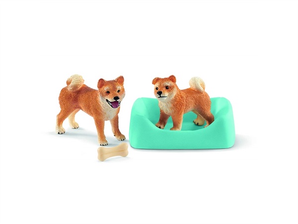 SCHLEICH Mamma e cucciolo di shiba inu