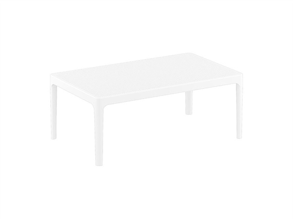 MEDITERRANEO BY GPB Tavolino lounge Sky 100x60x40 cm in polipropilene color bianco