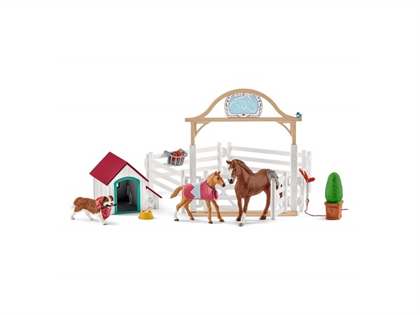 SCHLEICH Horse club per ospitare cavalli du hannah con cagnolina