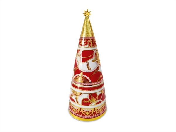 BACI MILANO M&R gala xmas - Albero di natale grande Ø 16,5 x 37,5h cm, rouge passion